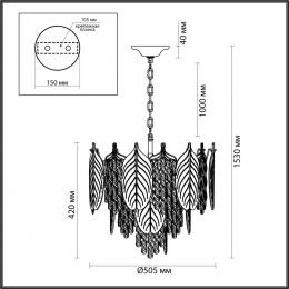 Odeon light 5049/11 HALL ODL24 511 золото/прозрачный/металл/хрусталь/стекло Люстра E14 11*40W TEARS  - 2 купить